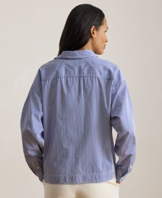 Petite Long-Sleeve Collared Shirt