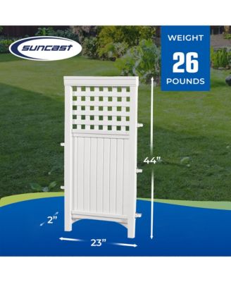 4 Panel Screen Enclosure Freestanding Steel Resin Reversible Panel Outdoor Screen TRE