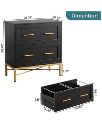 2-Drawer File Cabinet with Adjustable Rails, Modern Sleek Office Storage Cabinet with Metal Handle for Letter/Legal/A4 Size