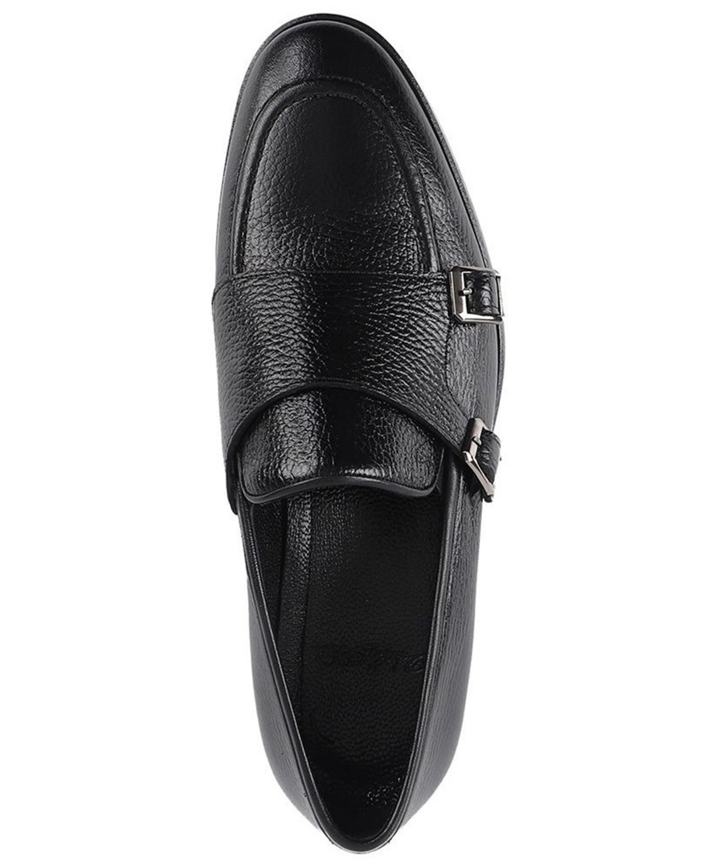Мужские туфли VELLAPAIS Ledonia Double Monk Strap, цвет: Чёрный — фото 4