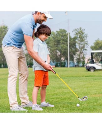 Kids Golf Club with Fiberglass Shaft & Headcover, for Boys & Girls