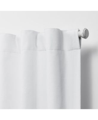 Velvety Room Darkening, Back Tab and Rod Pocket Single Curtain Panel