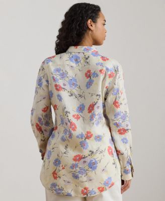 Plus Size Karrie Relaxed Fit Floral Shirt