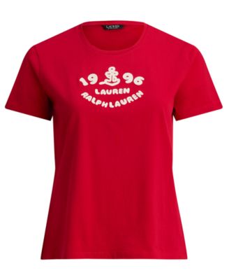 Plus Size Embroidered-Logo Crewneck T-Shirt