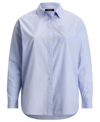 Plus Size Relaxed Fit Button-Up Shirt