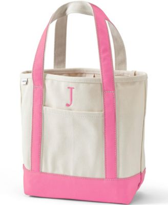 Pre-Monogrammed Letter J Canvas Tote Bag