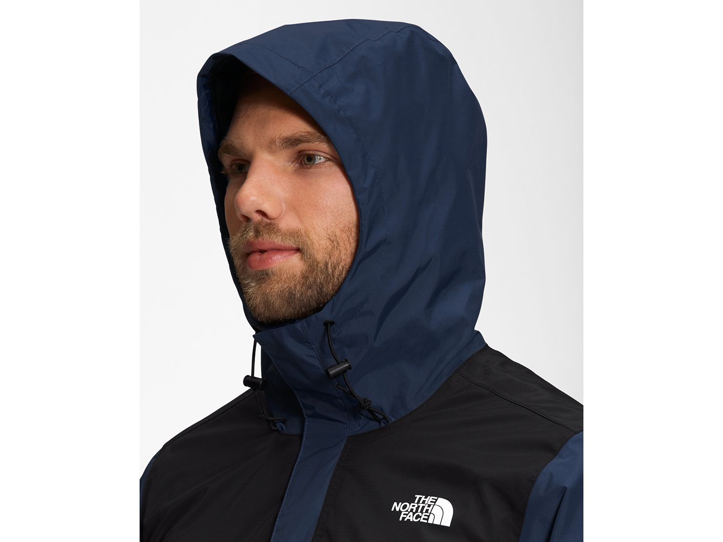 Мужская куртка The North Face Antora Waterproof Rain, цвет: Снежный тёмно-синий / Чёрный — фото 3