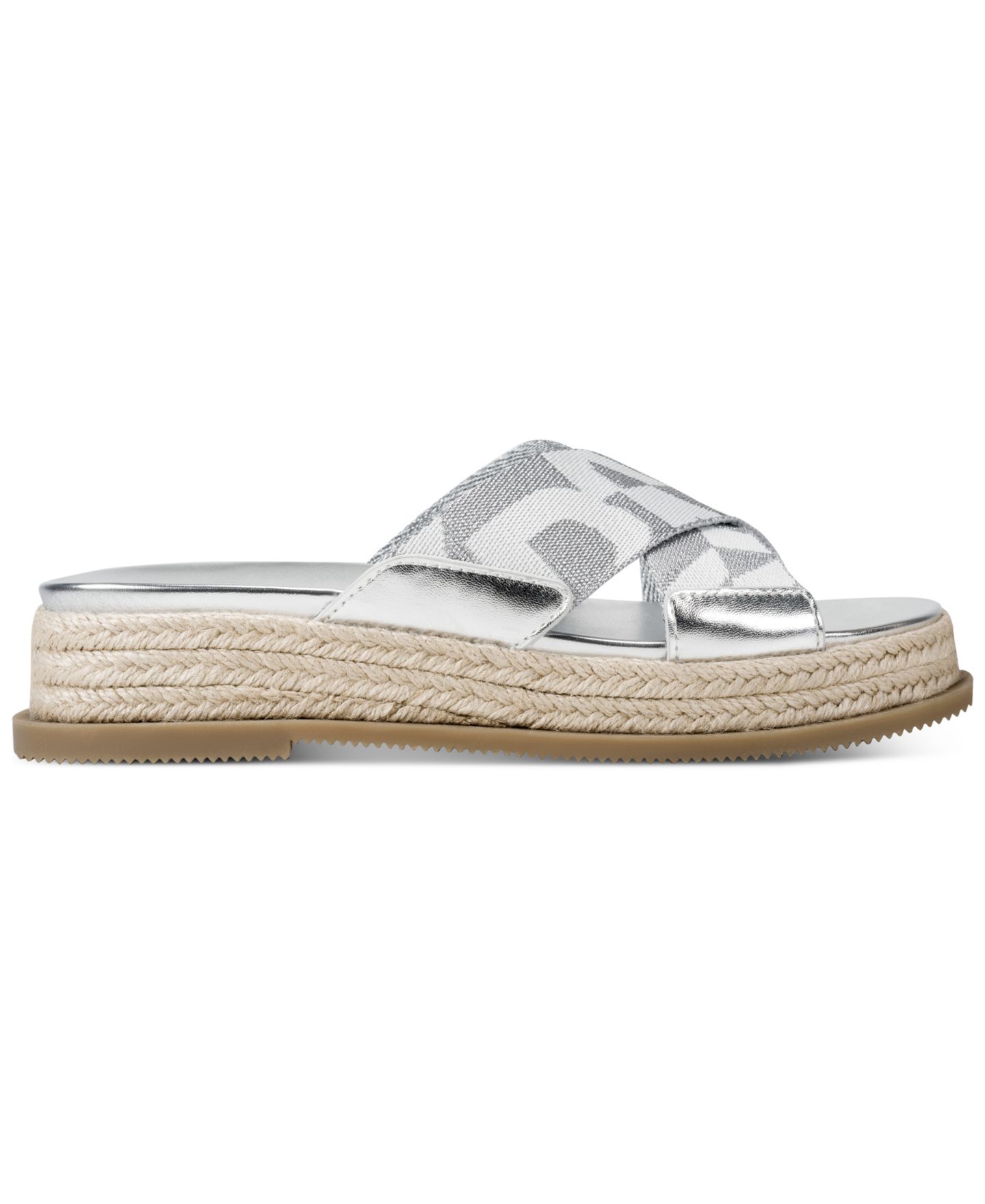 Женские сандалии DKNY Binna X Band Slip-On, цвет: Серебряный / Зефирный — фото 2
