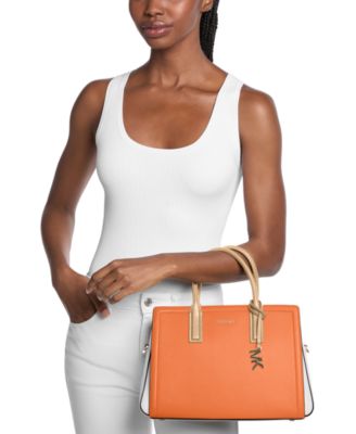 Laila Small Color-Block Leather Satchel