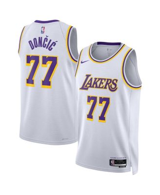Men's and Women's Luka Doncic White Los Angeles Lakers Swingman Jersey - Association Edition