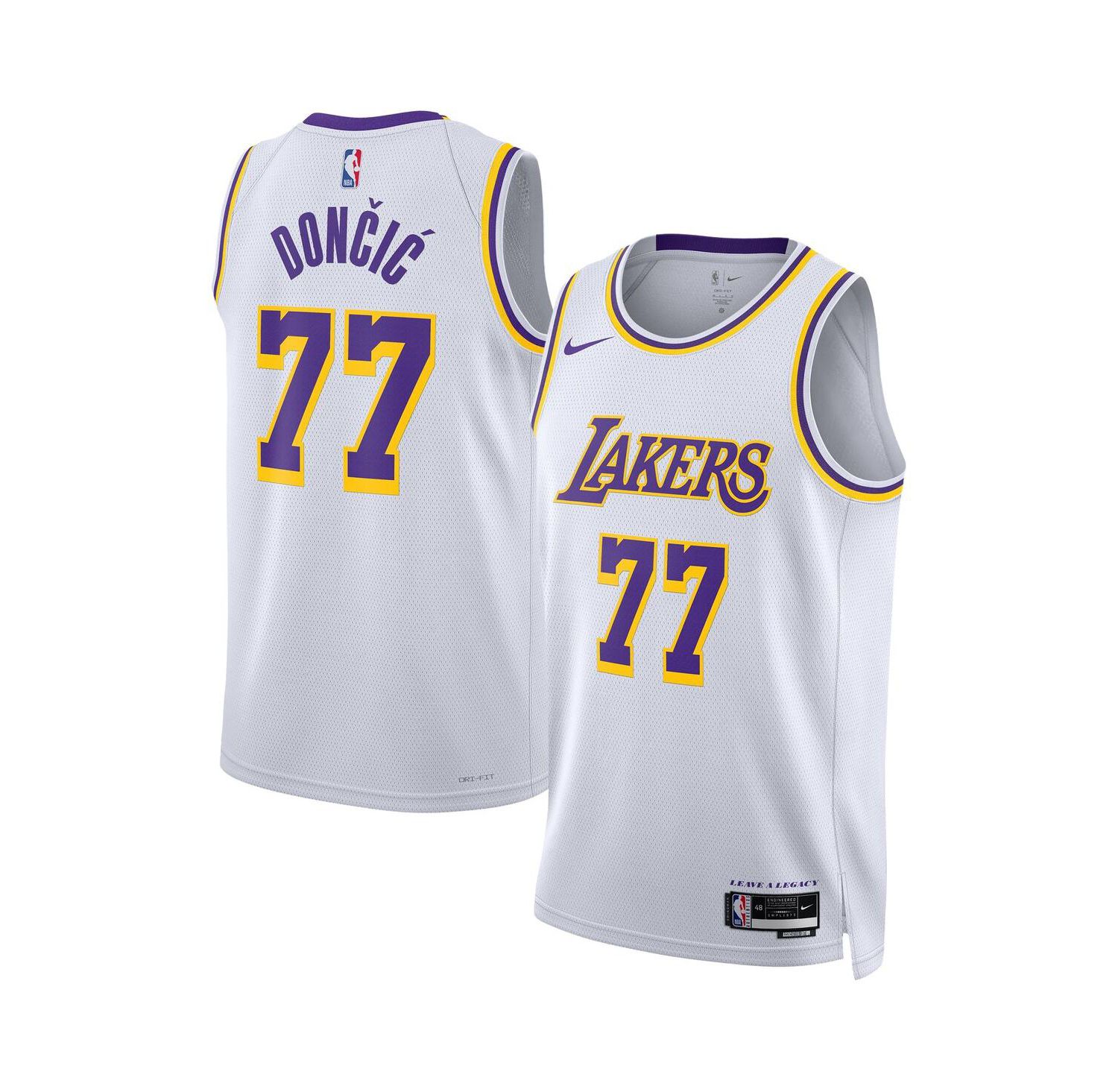 Men's and Women's Luka Doncic White Los Angeles Lakers Swingman Jersey - Association Edition