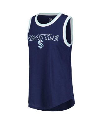 Women's Deep Sea Blue Seattle Kraken Strategy Tank Top