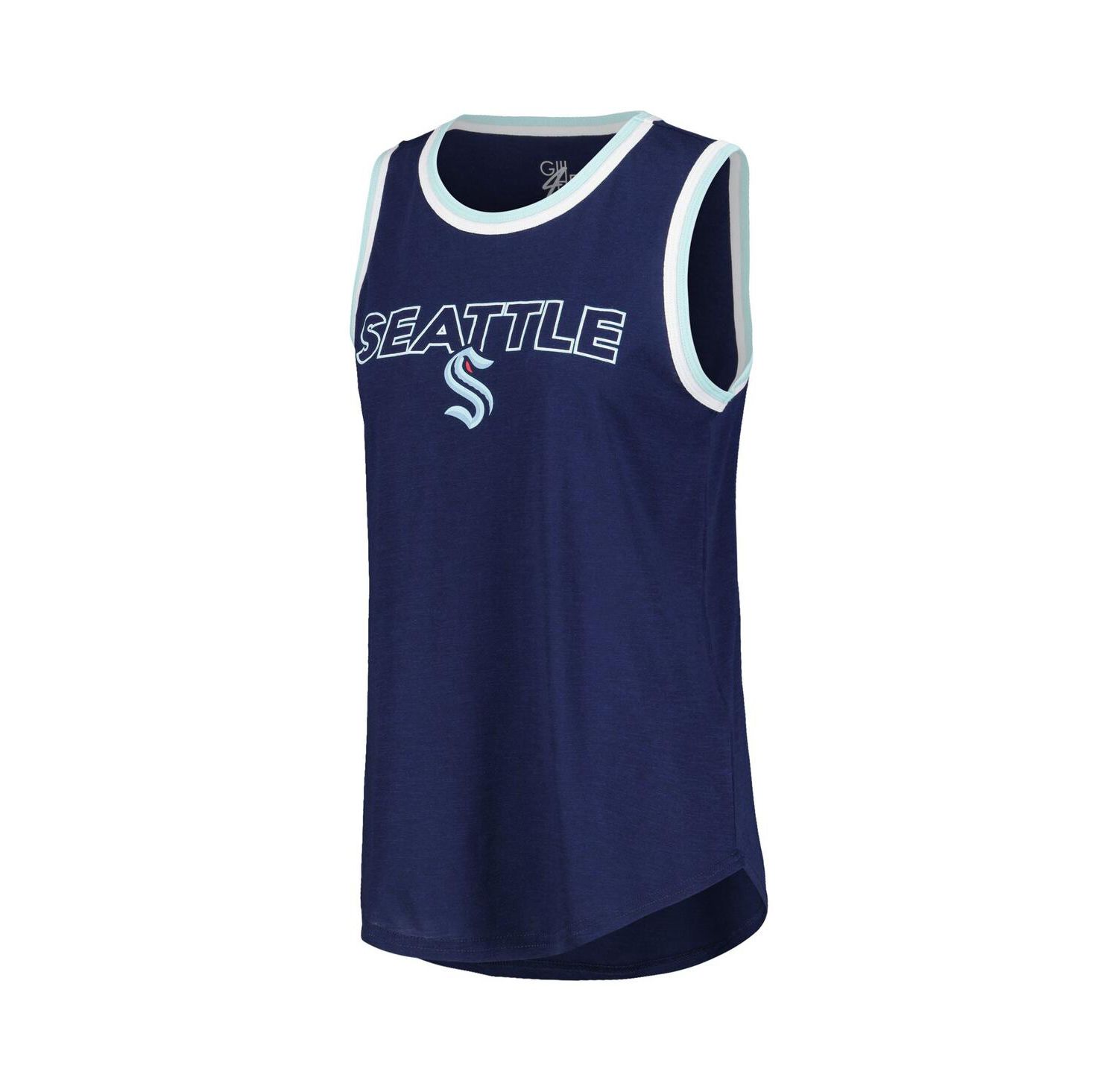 Women's Deep Sea Blue Seattle Kraken Strategy Tank Top