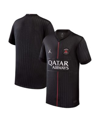 Big Boys and Girls Black Paris Saint-Germain 2025/26 Fourth Replica Jersey