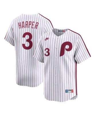 Men's Bryce Harper White Philadelphia Phillies Cooperstown Collection Limited Jersey