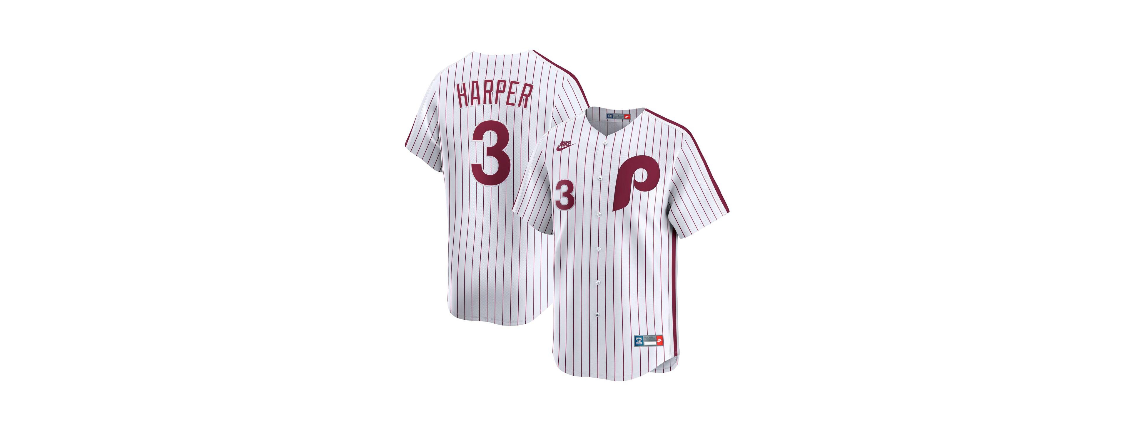 Nike Men's Bryce Harper White Philadelphia Phillies Cooperstown Collection Limited Jersey