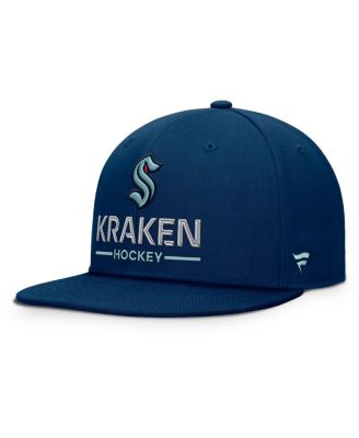 Men's Deep Sea Blue Seattle Kraken Authentic Pro Rink Lockup Snapback Hat