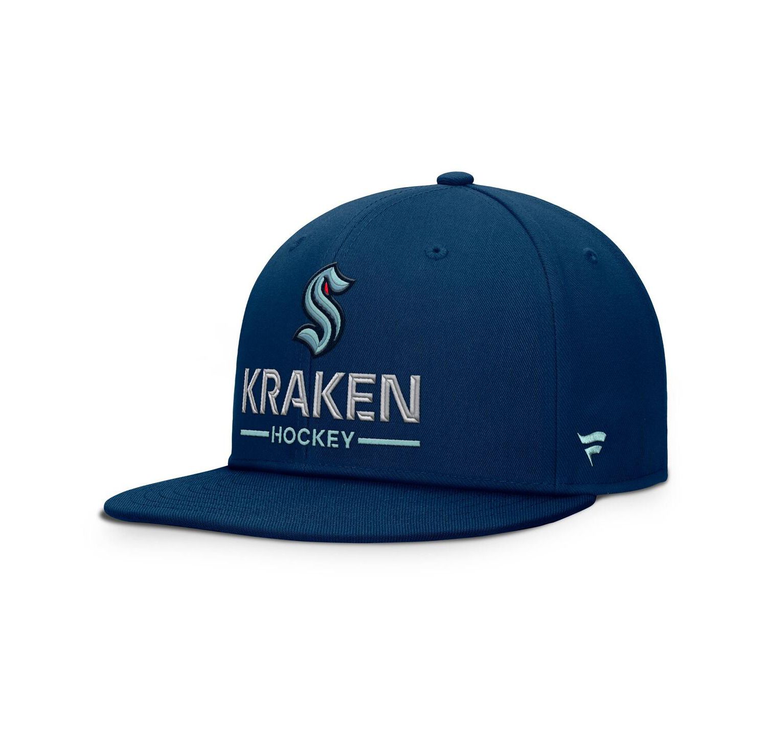Men's Deep Sea Blue Seattle Kraken Authentic Pro Rink Lockup Snapback Hat