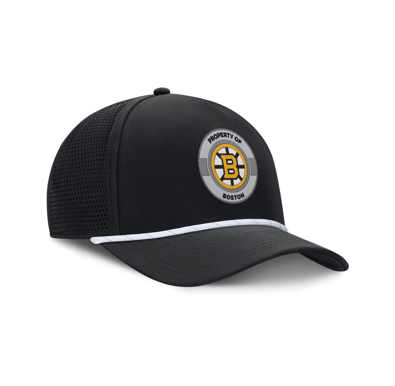 Men's Black Boston Bruins Authentic Pro Rink Adjustable Hat