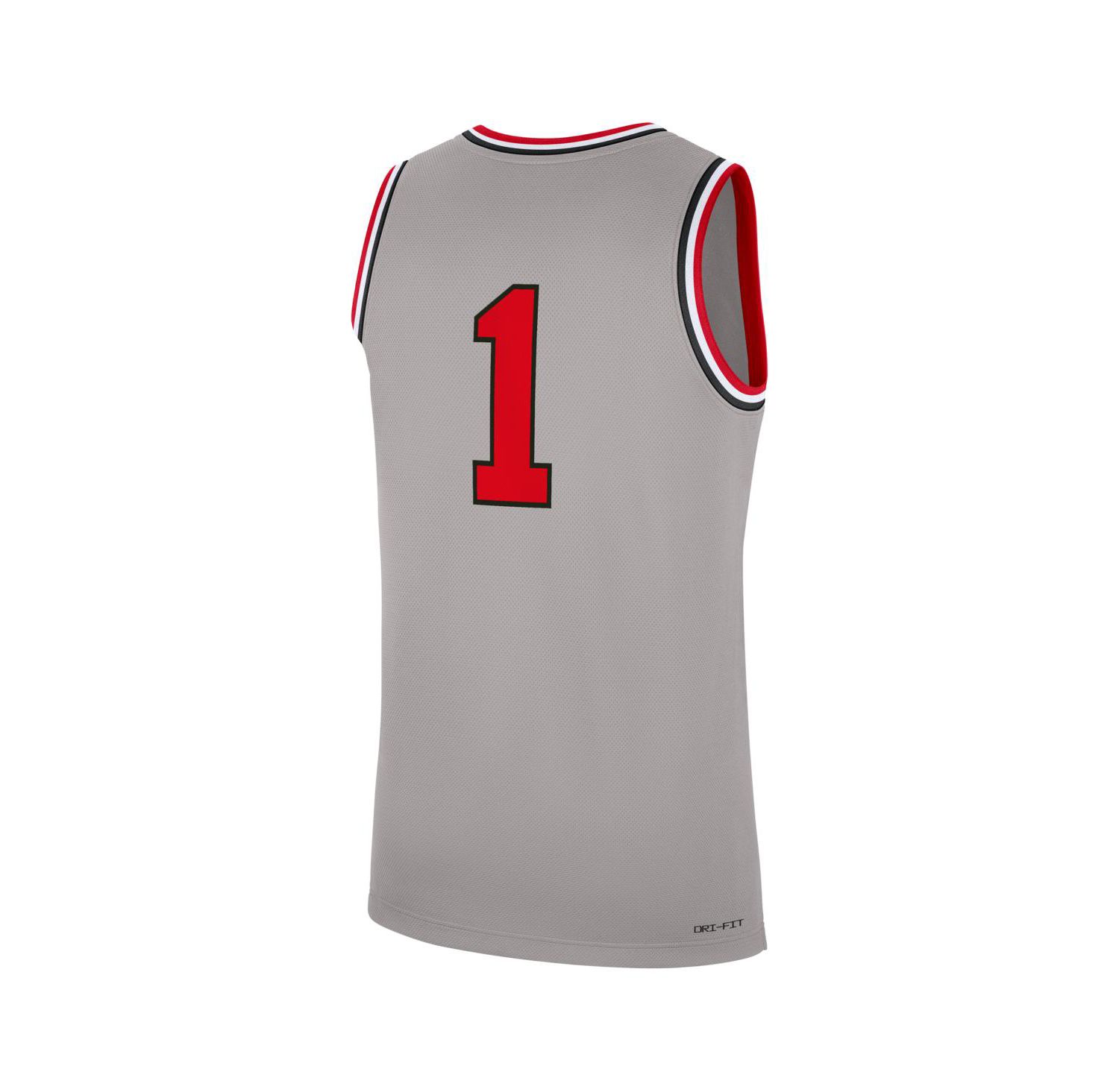 Men's 1 Gray Ohio State Buckeyes Alternate Replica Basketball Jersey