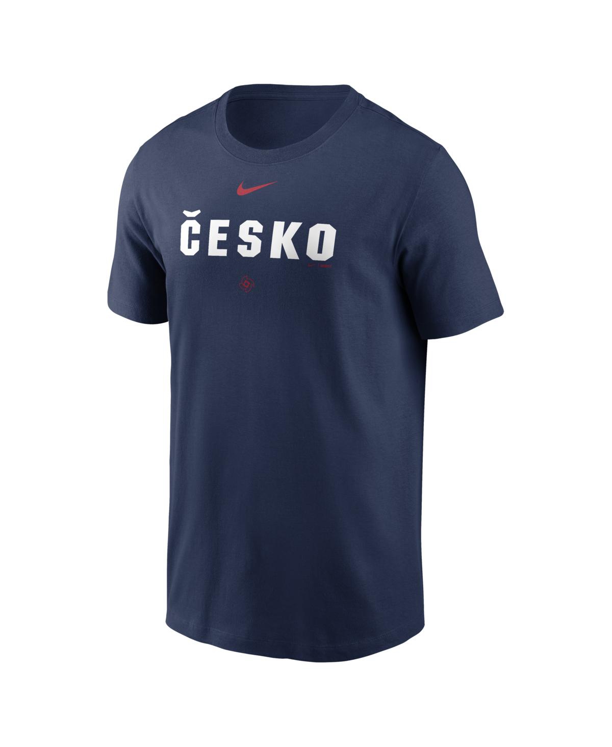 Nike Men's Navy Czech Republic Baseball 2026 World Classic Wordmark T-Shirt