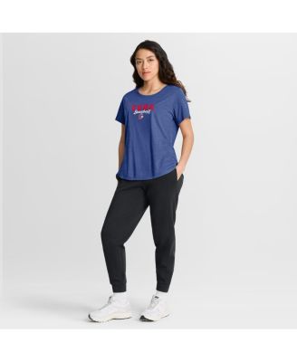 Women's Heather Blue Cuba Baseball 2026 World Baseball Classic Arched Tri-Blend T-Shirt