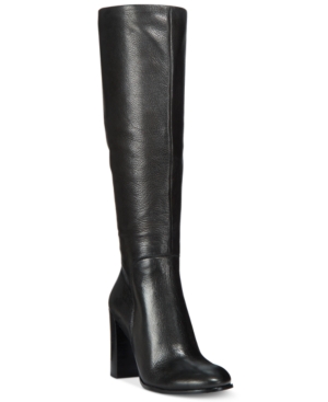 Size 8M Kenneth Cole New York Women's Justin Block-Heel Tall Boots Women's Shoes