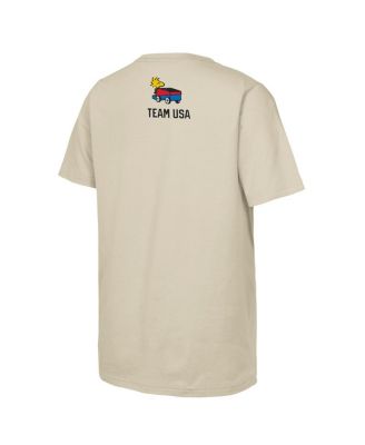 Big Boys and Girls Cream Peanuts Team Hustle T-Shirt