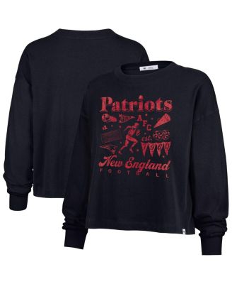 Women's Navy New England Patriots Team Collage Sydney Long Sleeve T-Shirt