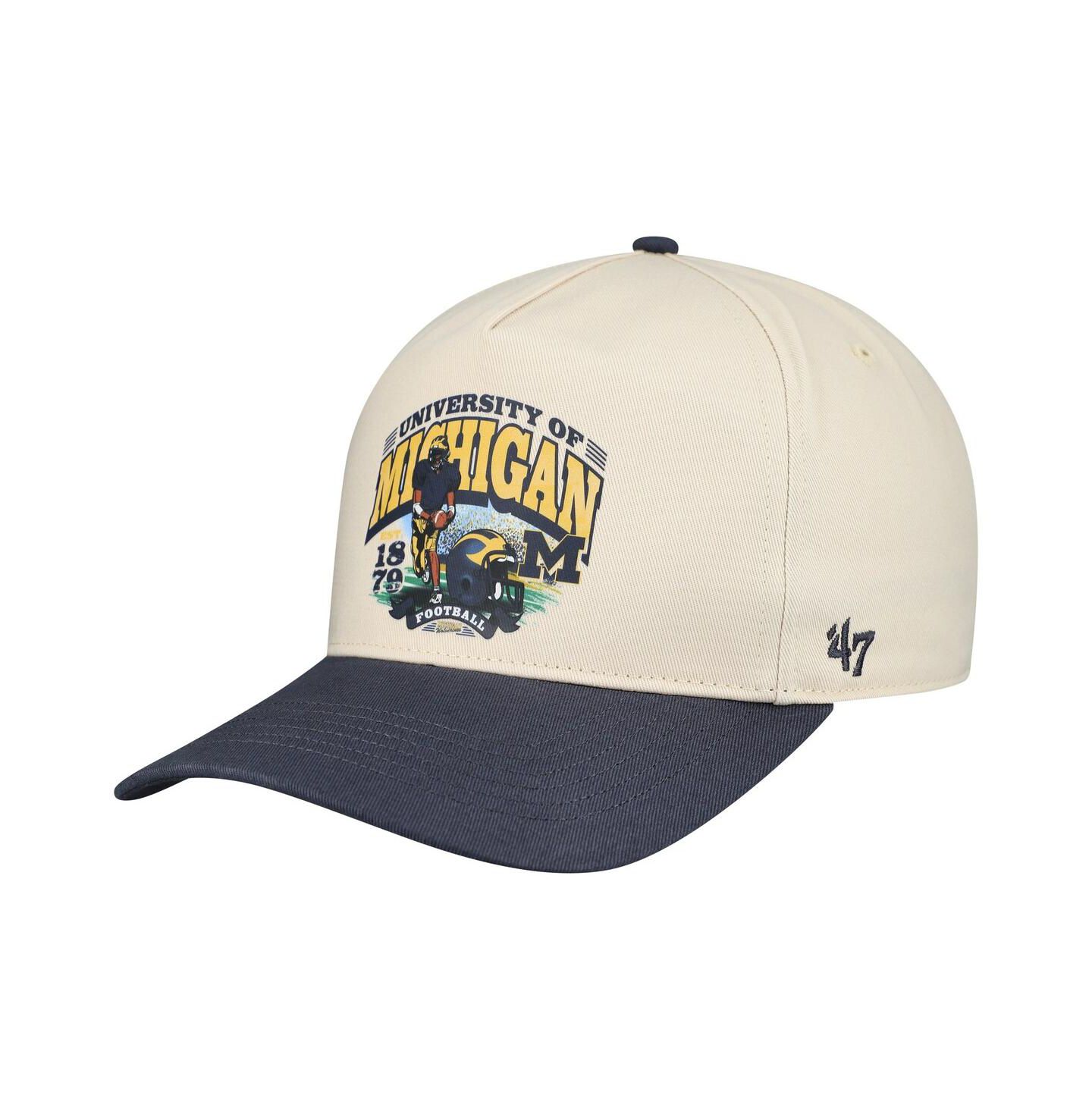 Мужской головной убор '47 Brand Natural Michigan Wolverines Unstructured Hitch Hat — фото 1