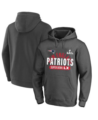 Men's Charcoal New England Patriots Super Bowl LX Big & Tall Game Plan Hoodie