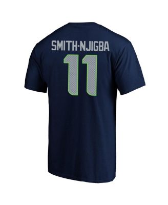 Men's Jaxon Smith-Njigba College Navy Seattle Seahawks Super Bowl LX Patch Big & Tall Name & Number T-Shirt
