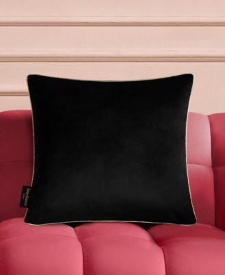 Embroidered Velvet Cheetah Decorative Pillow, 18" x 18"