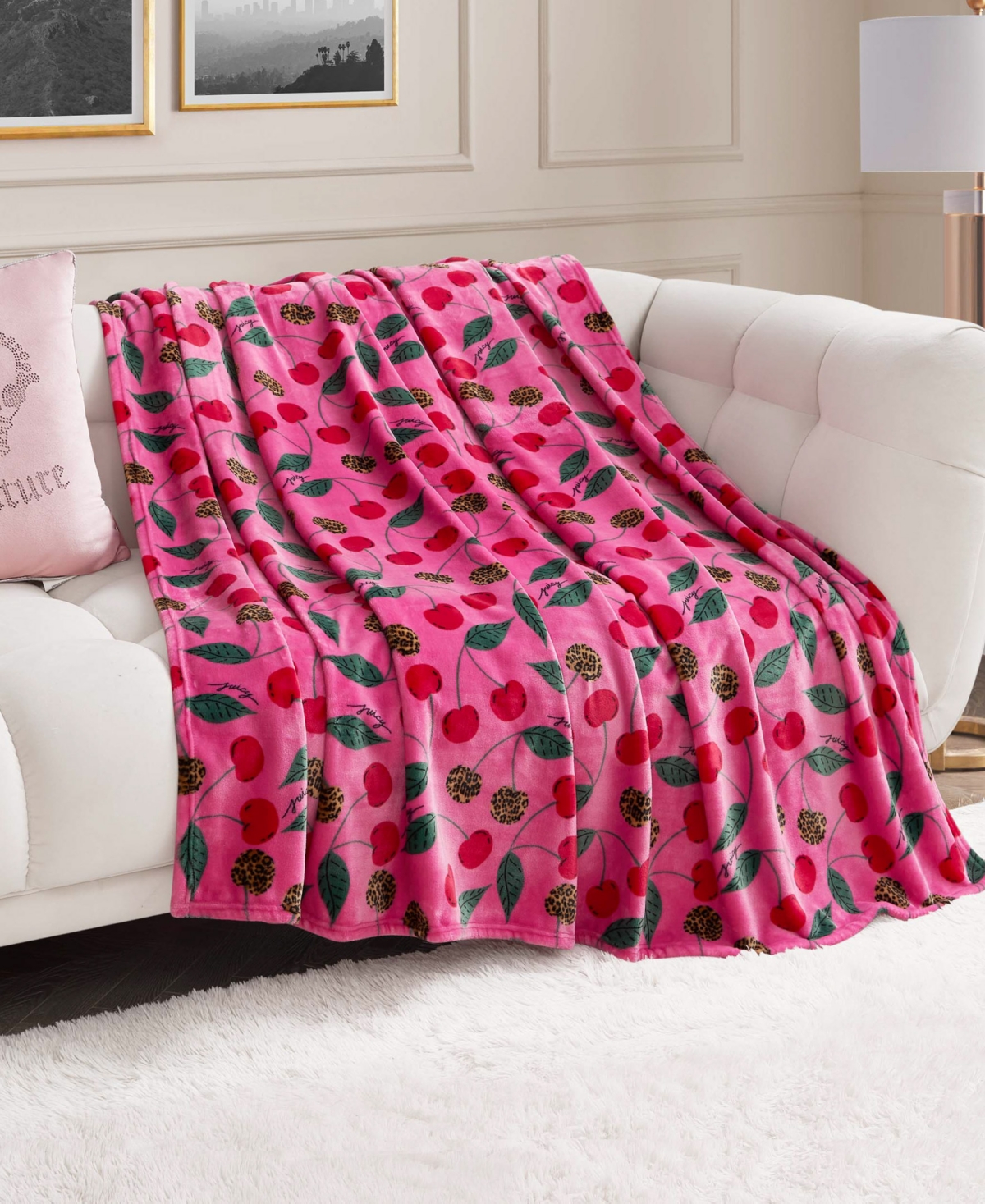 Juicy Couture Embossed Plush Oversized Throw, 60" x 70"