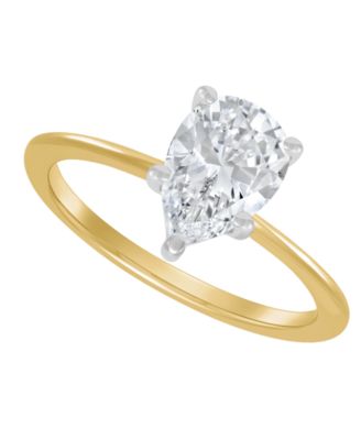 IGI Certified Lab Grown Diamond Solitaire Engagement Ring (1-1/2 ct. t.w.) in 14k White Gold or 14k Two Tone Gold