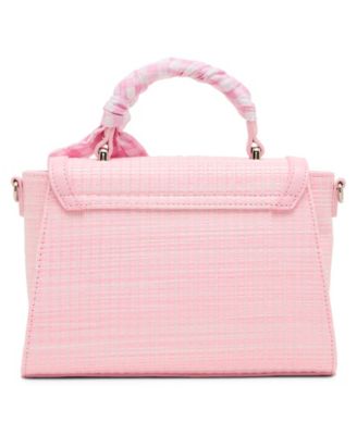 Leahs Straw Top Handle Bag