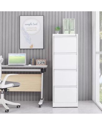 4 Drawer File Cabinet, Vertical Metal File Cabinet, Storage Organizer Cabinet with Lock for Letter Size/A4/Legal File
