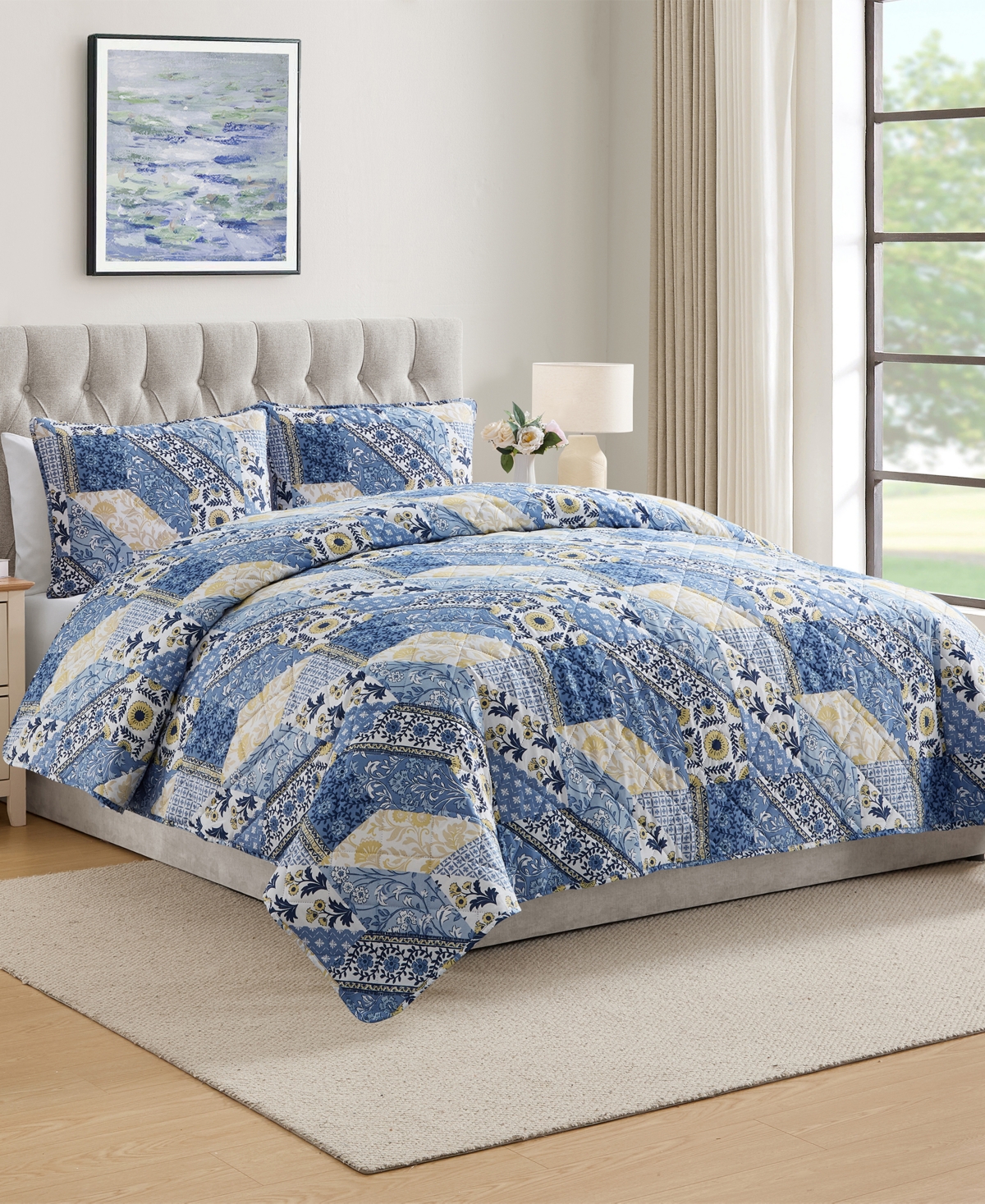 Vcny Home Joel Patchwork 3-Pc. Quilt Set