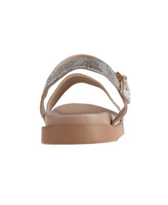 Women's Sandal with Rhinestone Embellished Upper - Elegant and Comfortable