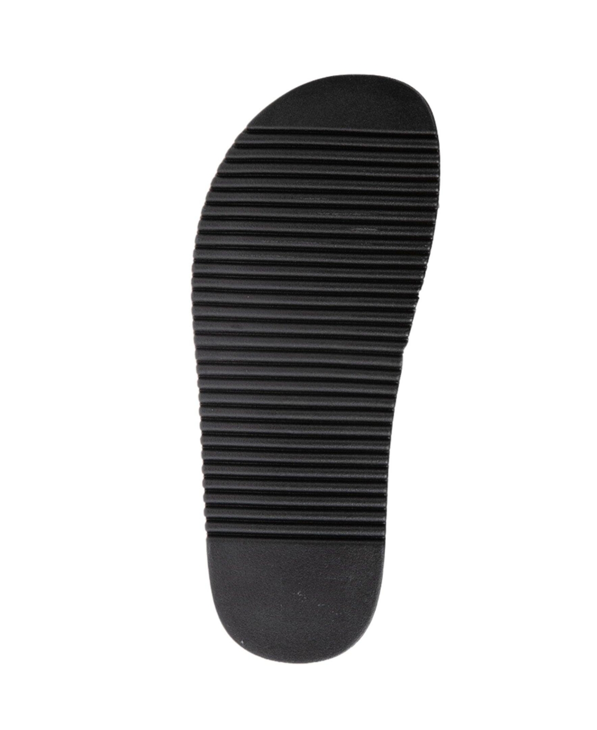 bebe Women's Sandal with Translucent Upper and Rubber Logo Patch