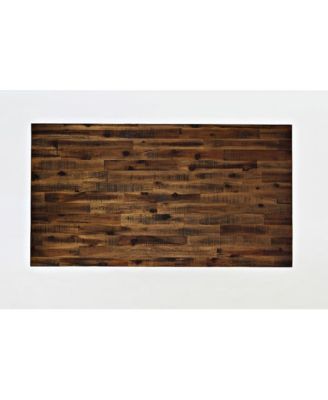 1Pc 48" Distressed Medium Brown Finish, 3 Drawers, Castered Base Industrial Coffee Table