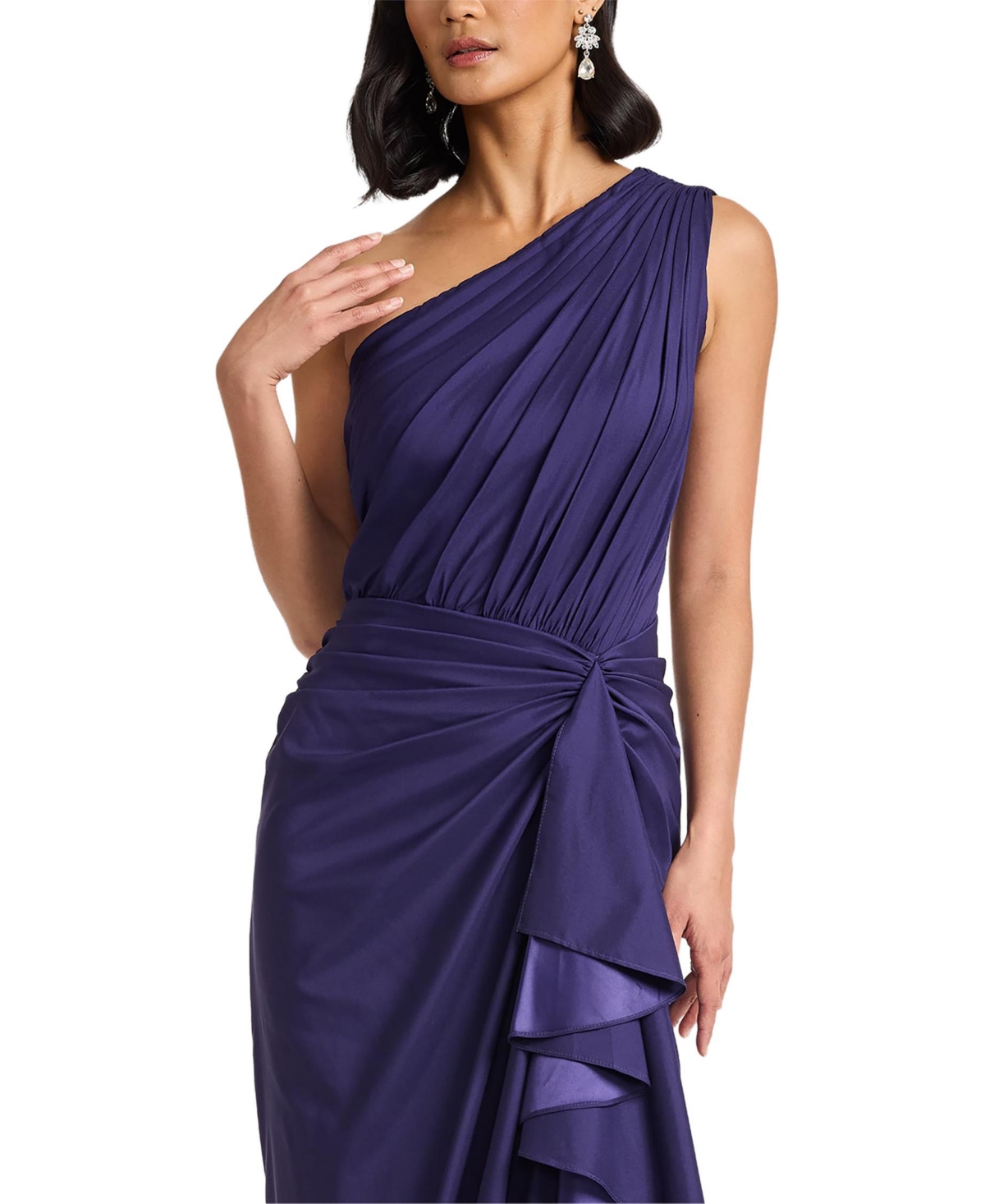 Tadashi Shoji Women's Lena Waterfall Drape Gown