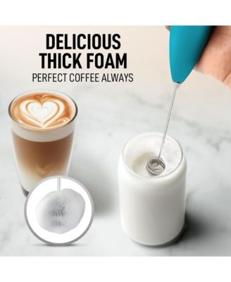 Double Whisk Milk Frother Handheld Mixer - High Powered Frother for Coffee with Improved Motor