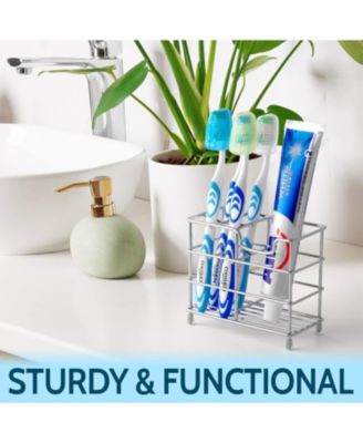Stainless Steel Toothbrush Holders with 5 Colorful Toothbrush Cases Included