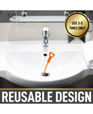 5 Pack 20-Inch Plumbing Snake Drain Clog Remover with Barbed Edges