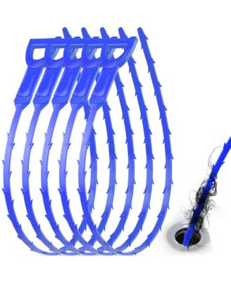 5 Pack 20-Inch Plumbing Snake Drain Clog Remover with Barbed Edges