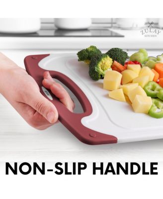 Zulay Kitchen 3 Piece Set Non Slip Kitchen Cutting Board With Juice Groove