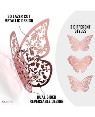 3D Removable DIY Butterfly Wall Decor with 3 Wing Designs (48pcs)