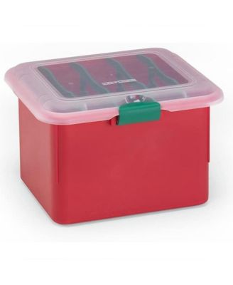 Products Holiday Christmas Light Storage Box Bin with 4 Cord Wrap Organizers