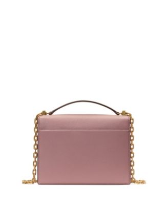 Deco Pebbled Leather Chain Small Shoulder Bag